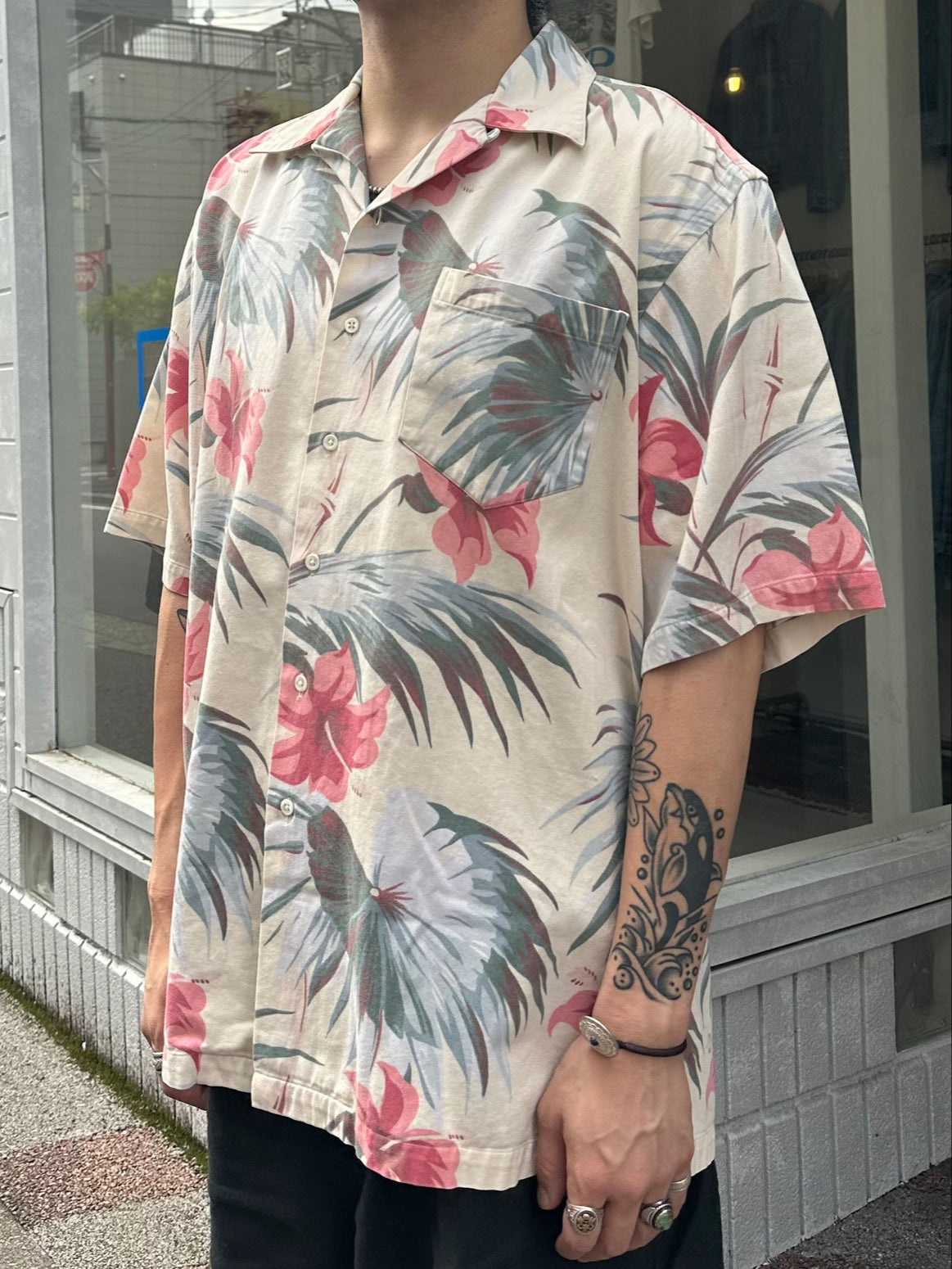 90's RALPH LAUREN「CALDWELL」オープンカラーシャツ