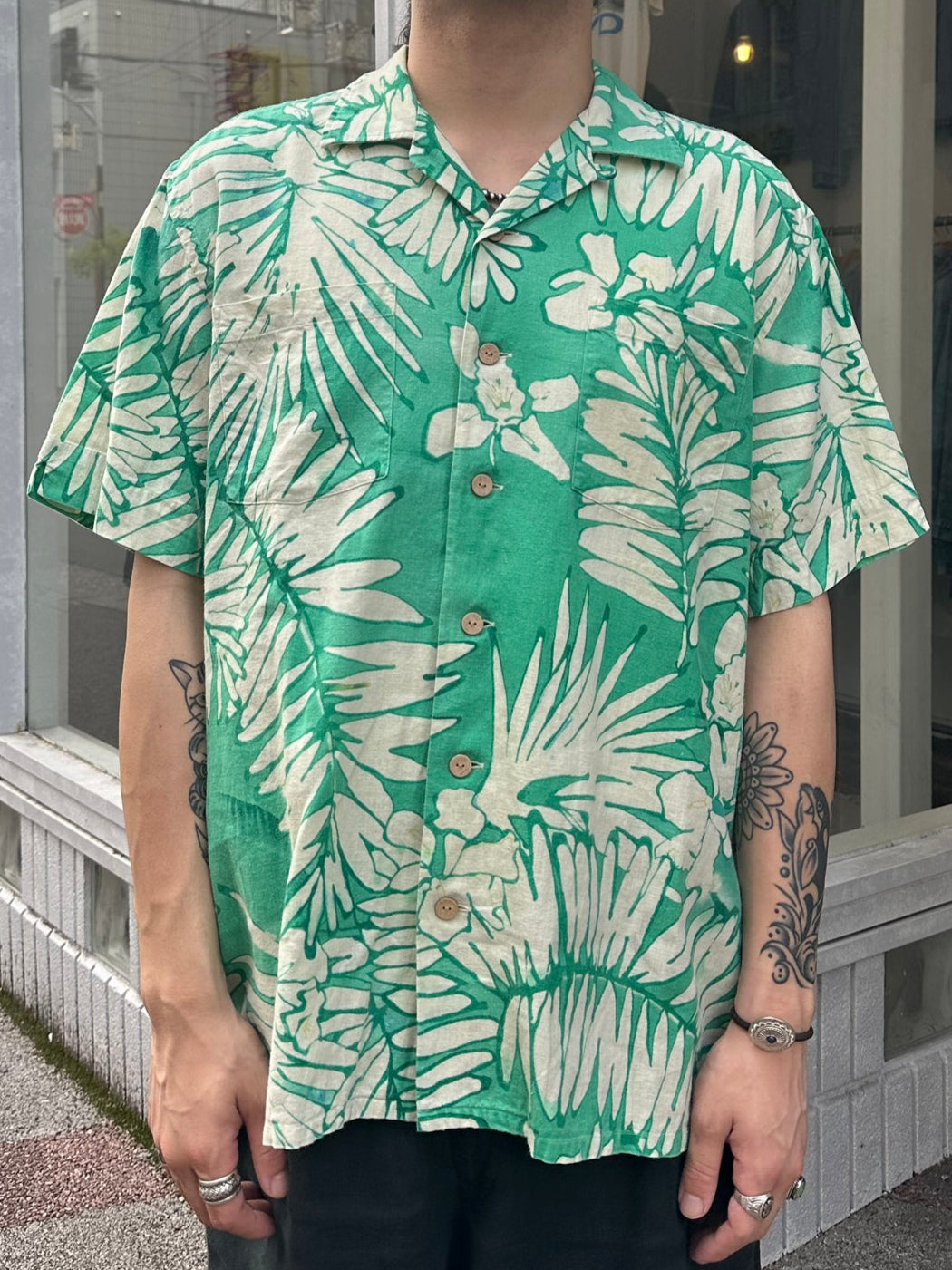 90's RALPH LAUREN「ALOHA」オープンカラーシャツ