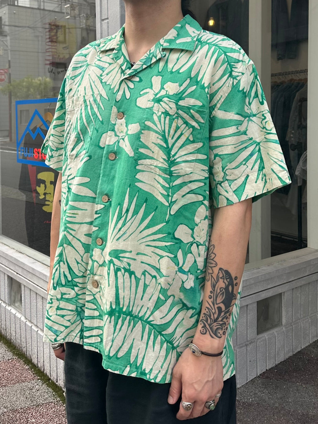 90's RALPH LAUREN「ALOHA」オープンカラーシャツ