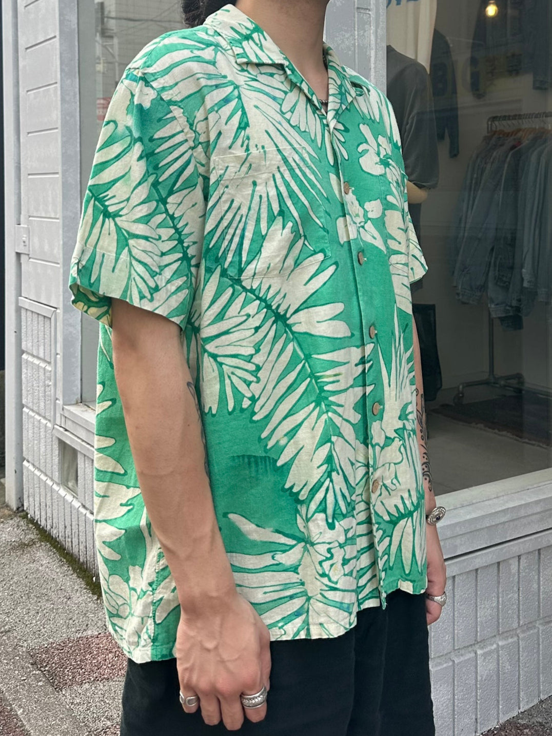 90's RALPH LAUREN「ALOHA」オープンカラーシャツ