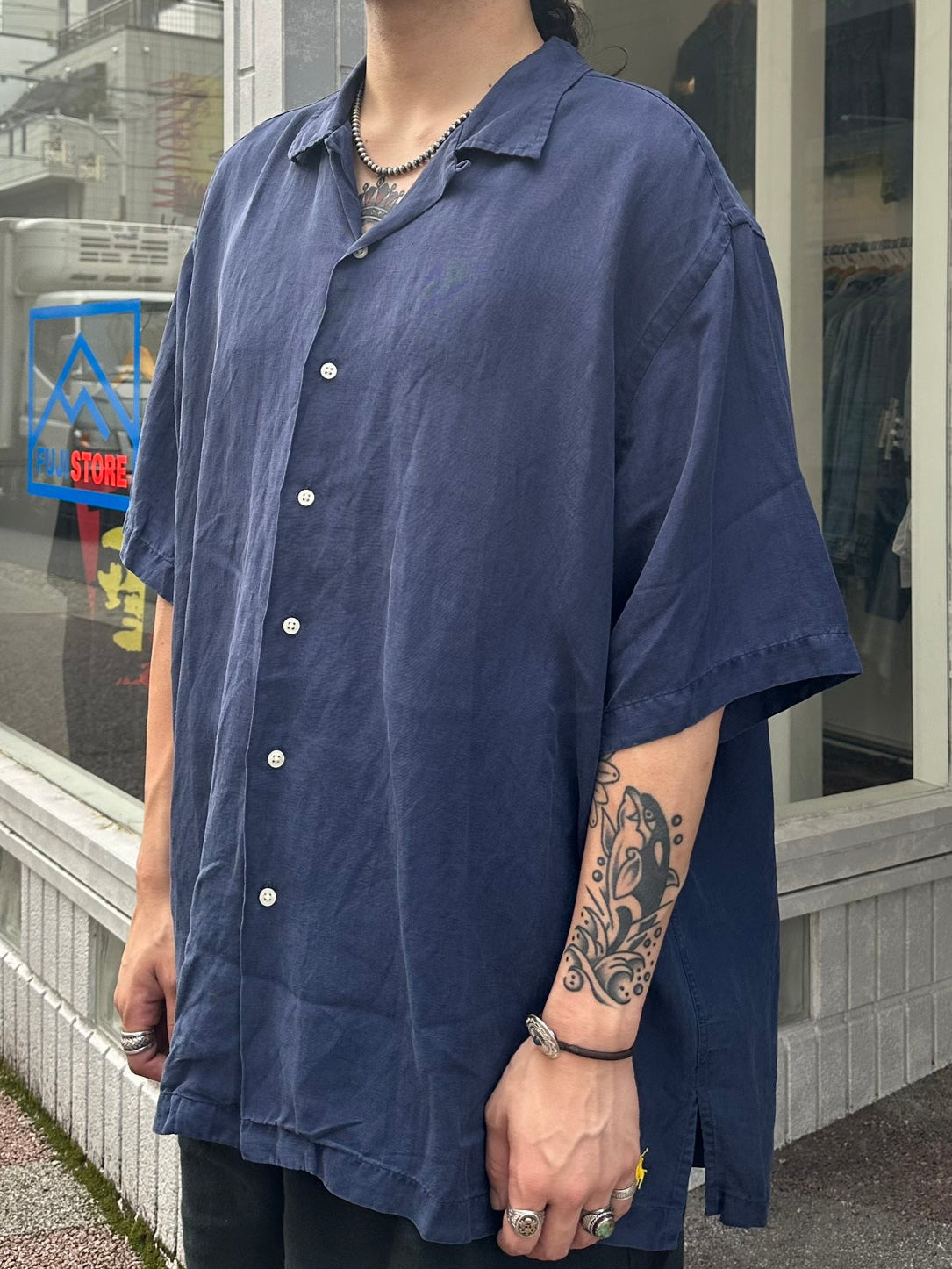 90's RALPH LAUREN「CALDWELL」オープンカラーシャツ