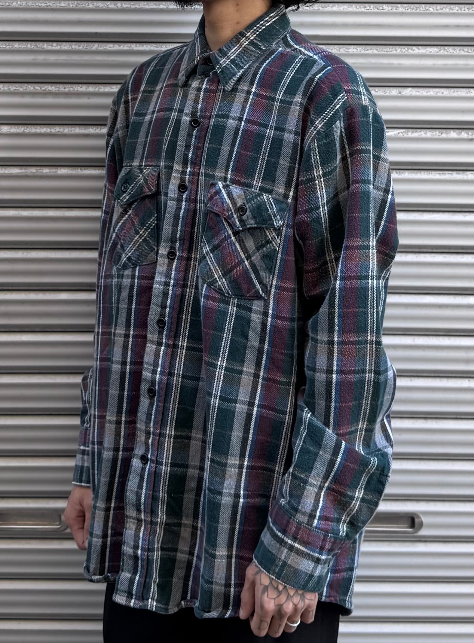 90's 「Winter Run」USA製 ネルシャツ