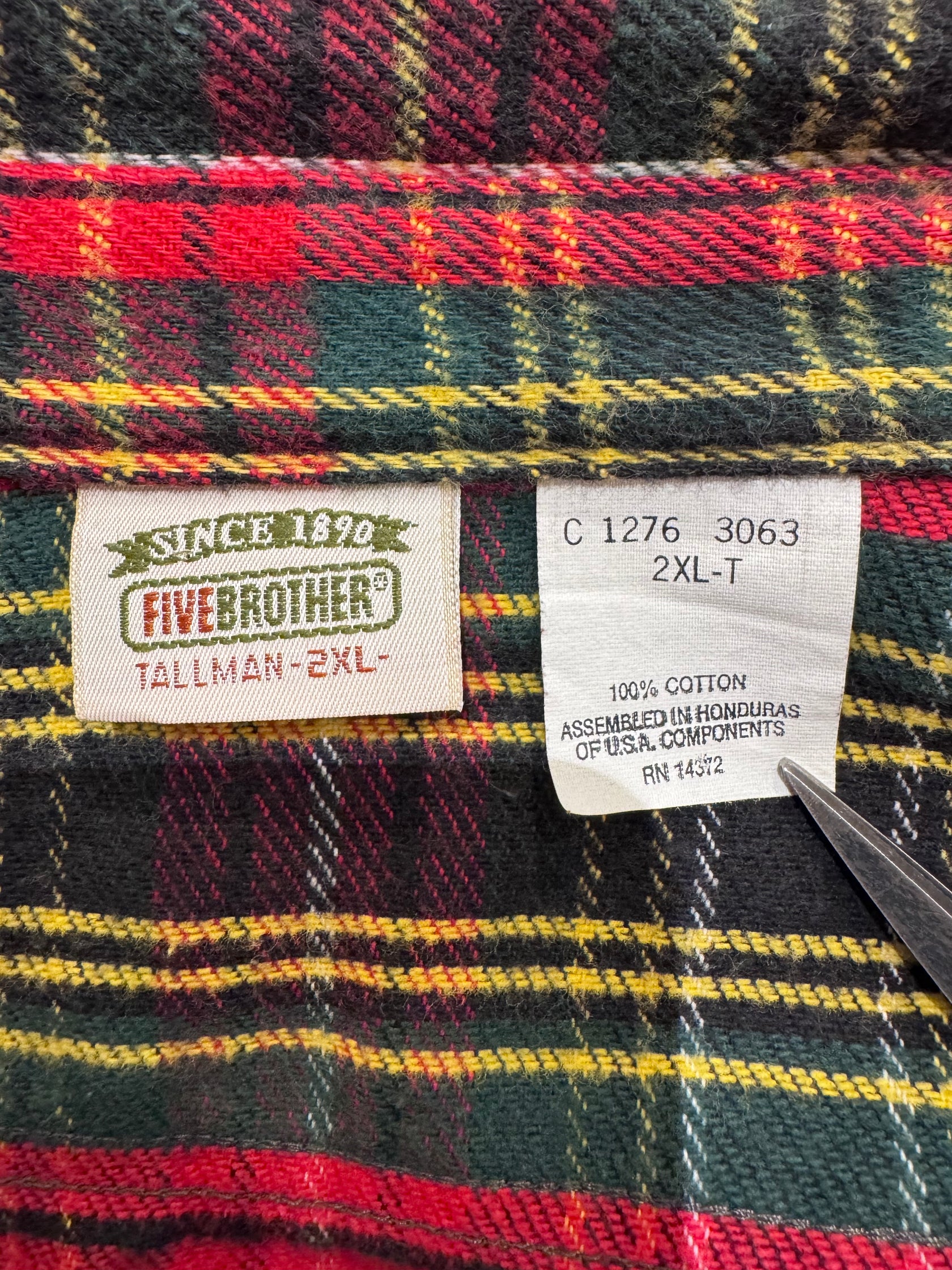 90’s「FIVE BROTHER」ネルシャツ