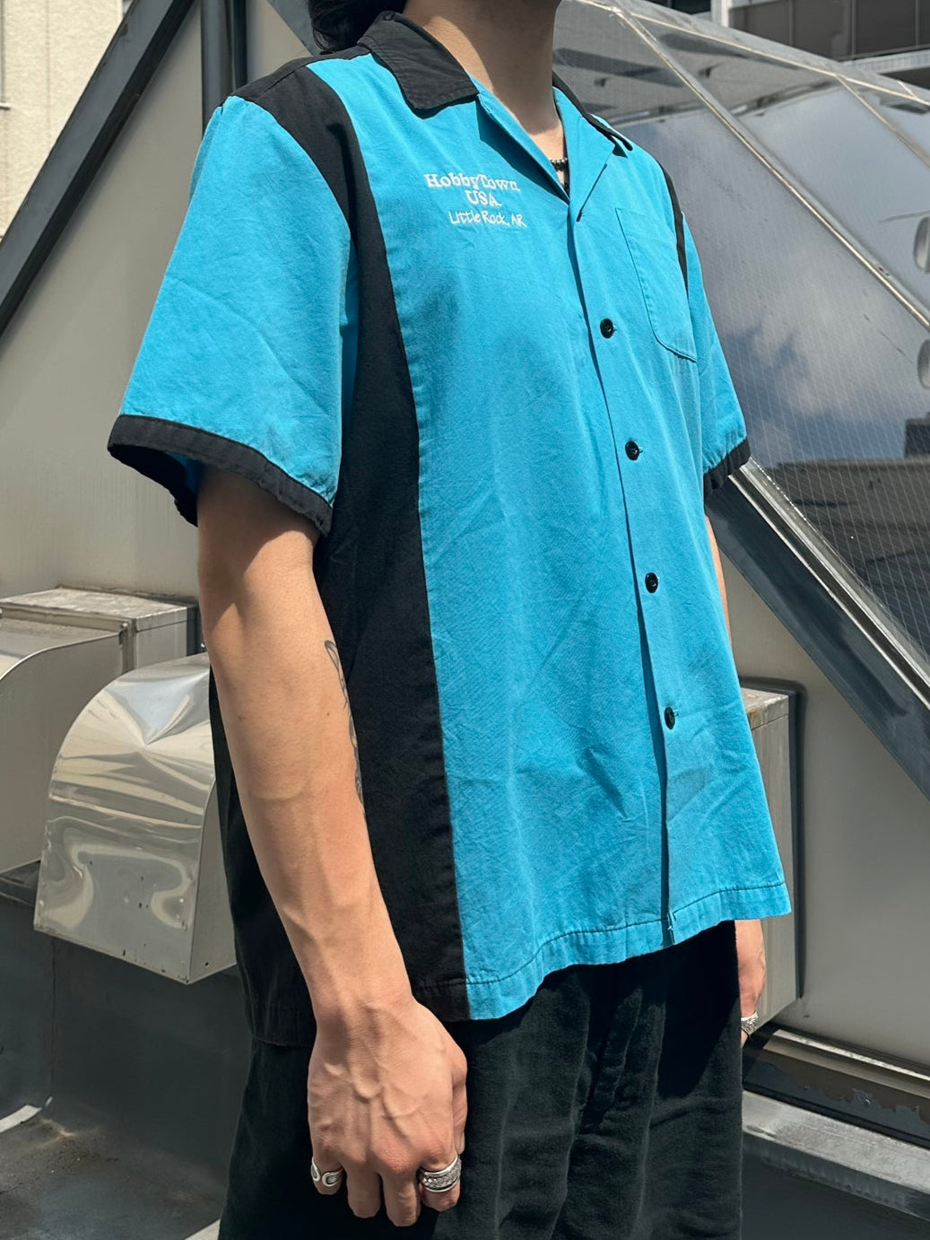 90's HILTON「BOWLING SHIRT」ボウリングシャツ