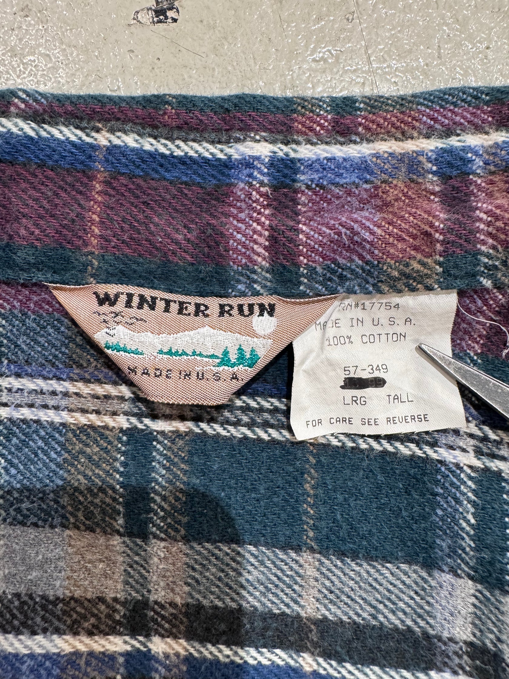 90's 「Winter Run」USA製 ネルシャツ