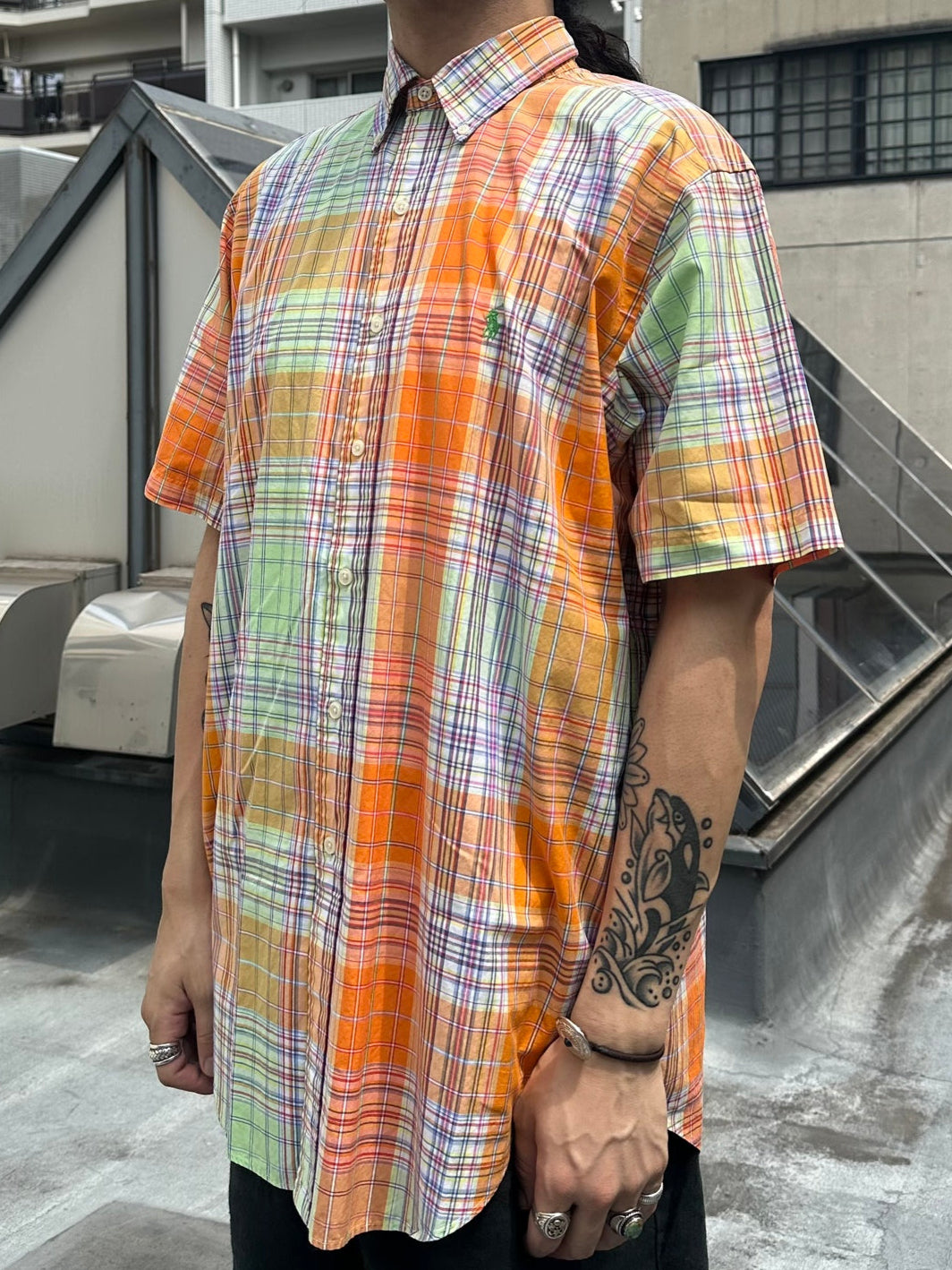 90's RALPH LAUREN「CLASSIC FIT」マドラスチェックシャツ