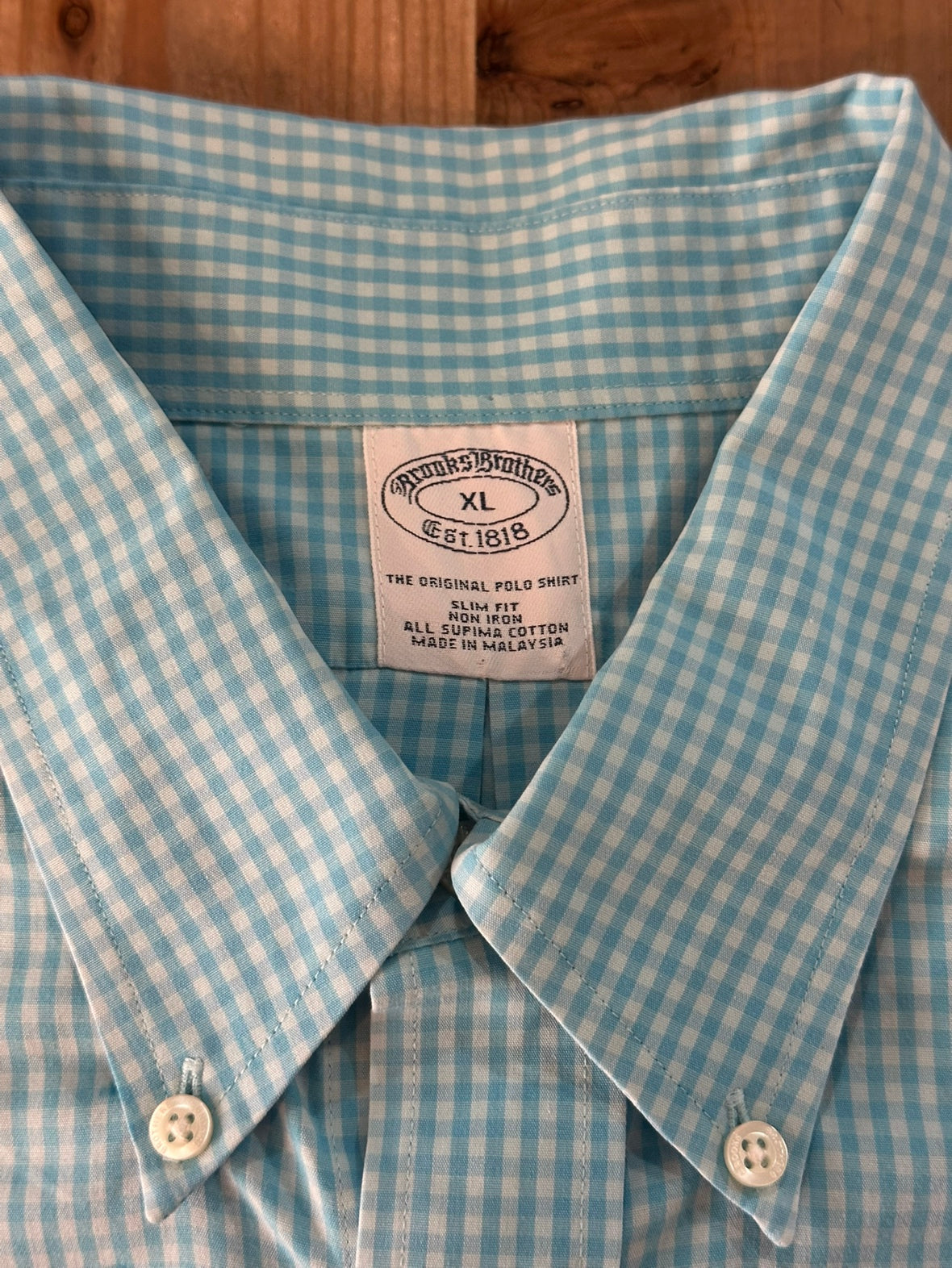 90's BROOKS BROTHERS「Est.1818」コットンボタンダウンシャツ