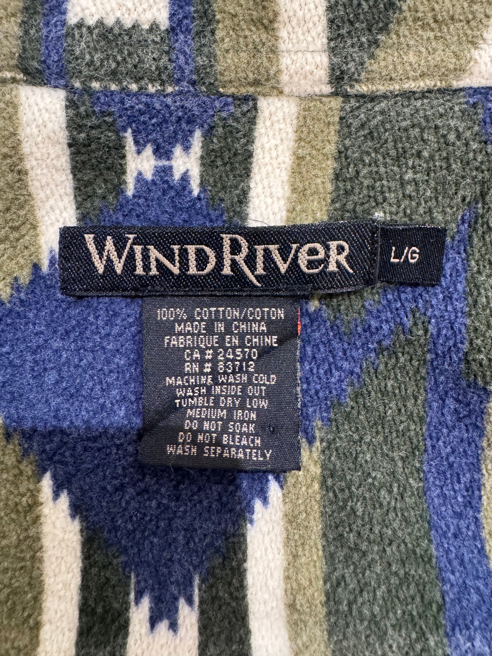 90's WIND RIVER「ネイティブ柄」ネルシャツ