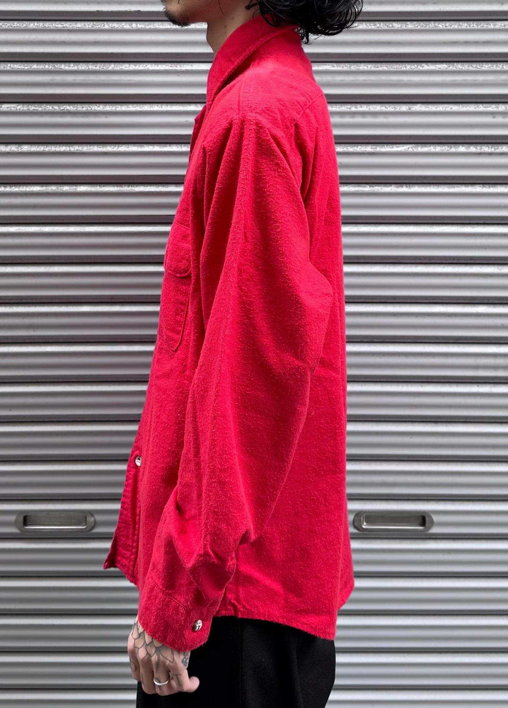 90’s「FIVE BROTHER」USA製 無地ネルシャツ