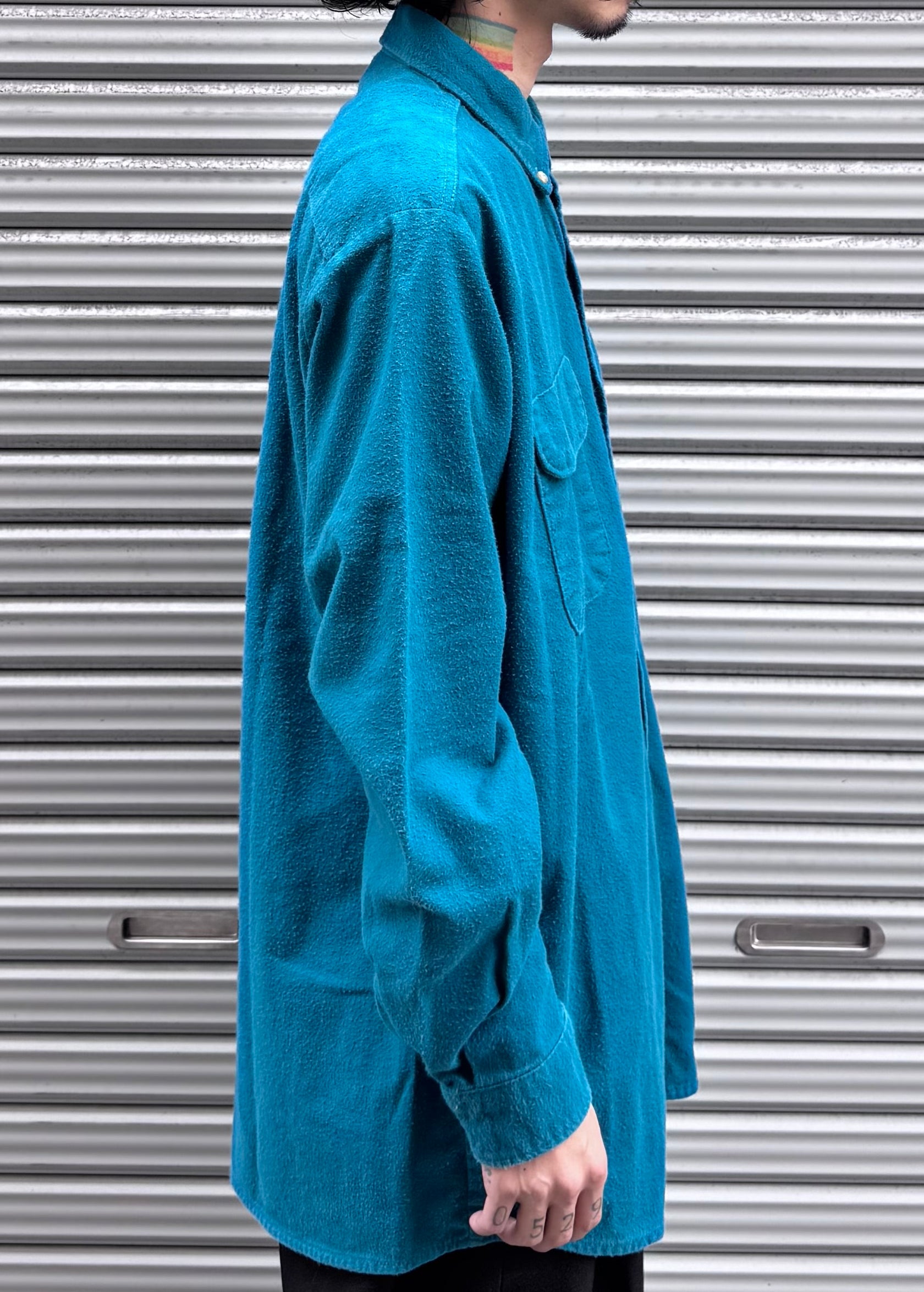 90’s「FIVE BROTHER」USA製 無地ネルシャツ