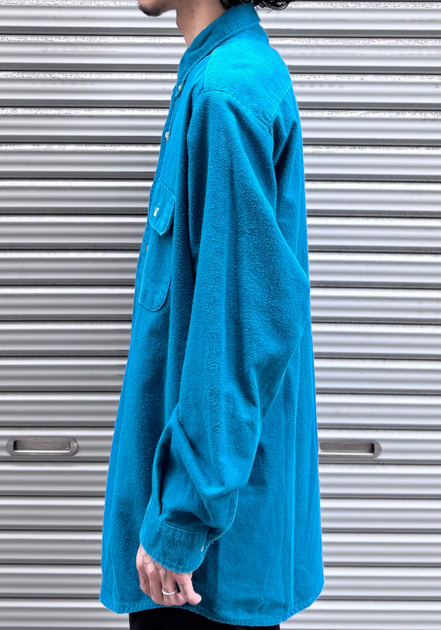 90’s「FIVE BROTHER」USA製 無地ネルシャツ