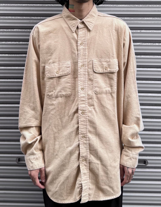 90’s「FIVE BROTHER」USA製 無地ネルシャツ