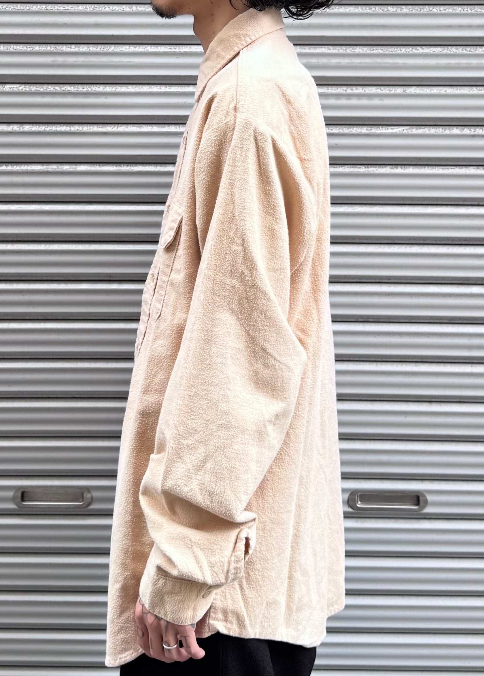 90’s「FIVE BROTHER」USA製 無地ネルシャツ