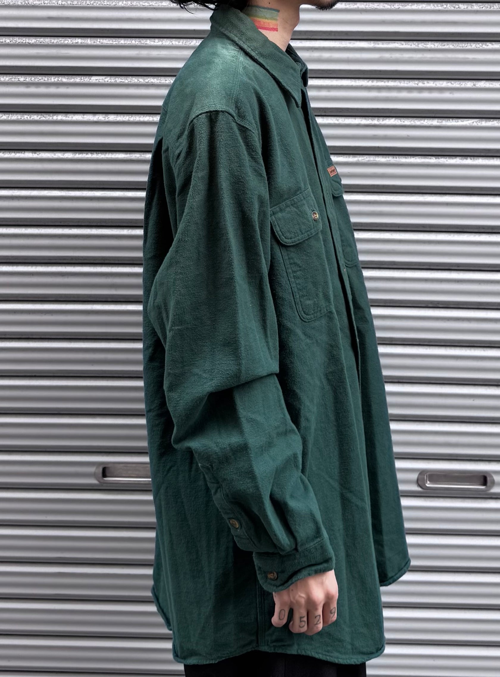 00's「carhartt」無地ネルシャツ