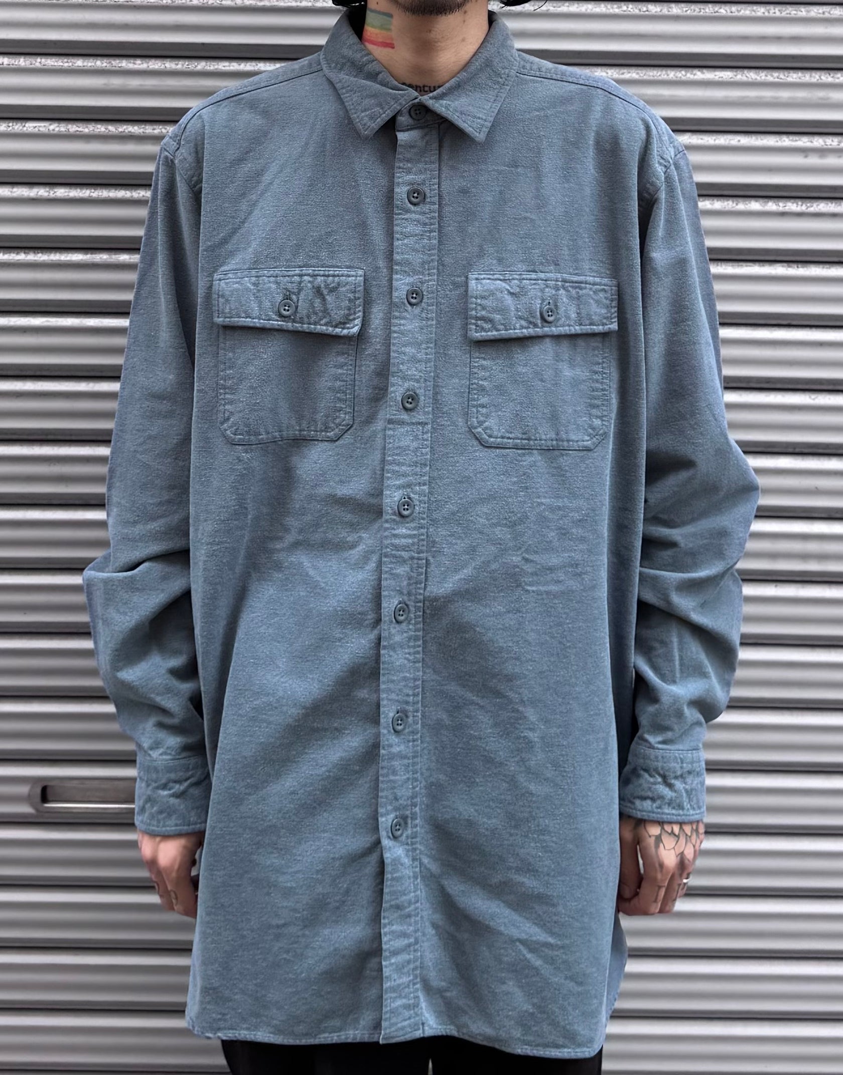 00's「L.L.Bean」無地ネルシャツ