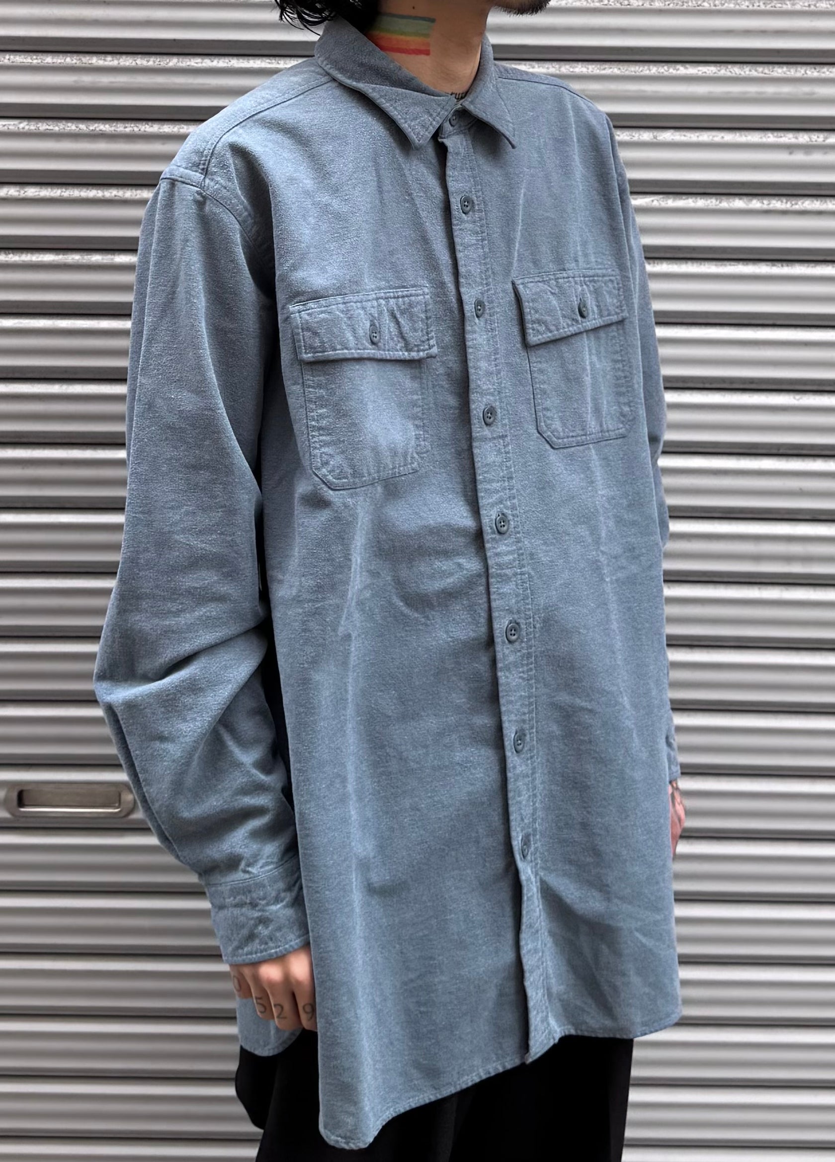 00's「L.L.Bean」無地ネルシャツ