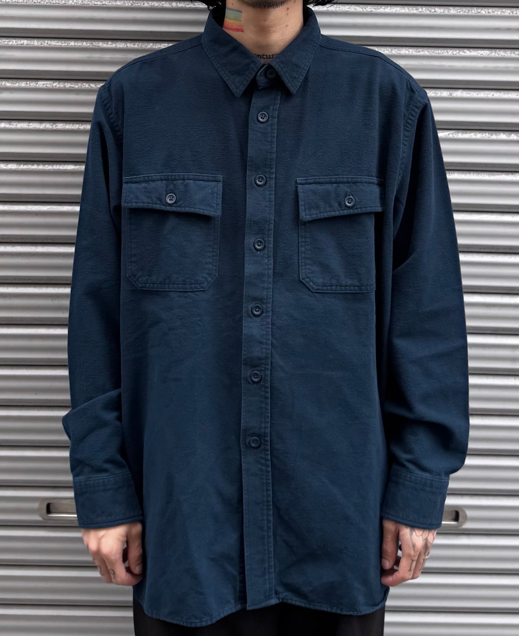 00's「L.L.Bean」無地ネルシャツ