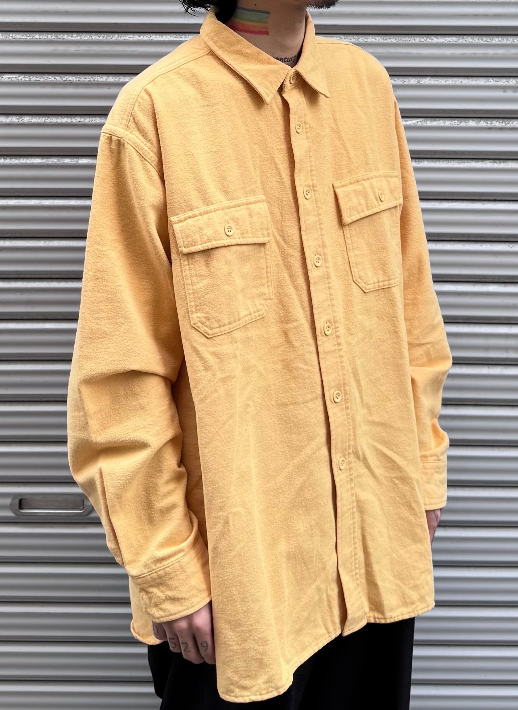 00's「L.L.Bean」無地ネルシャツ