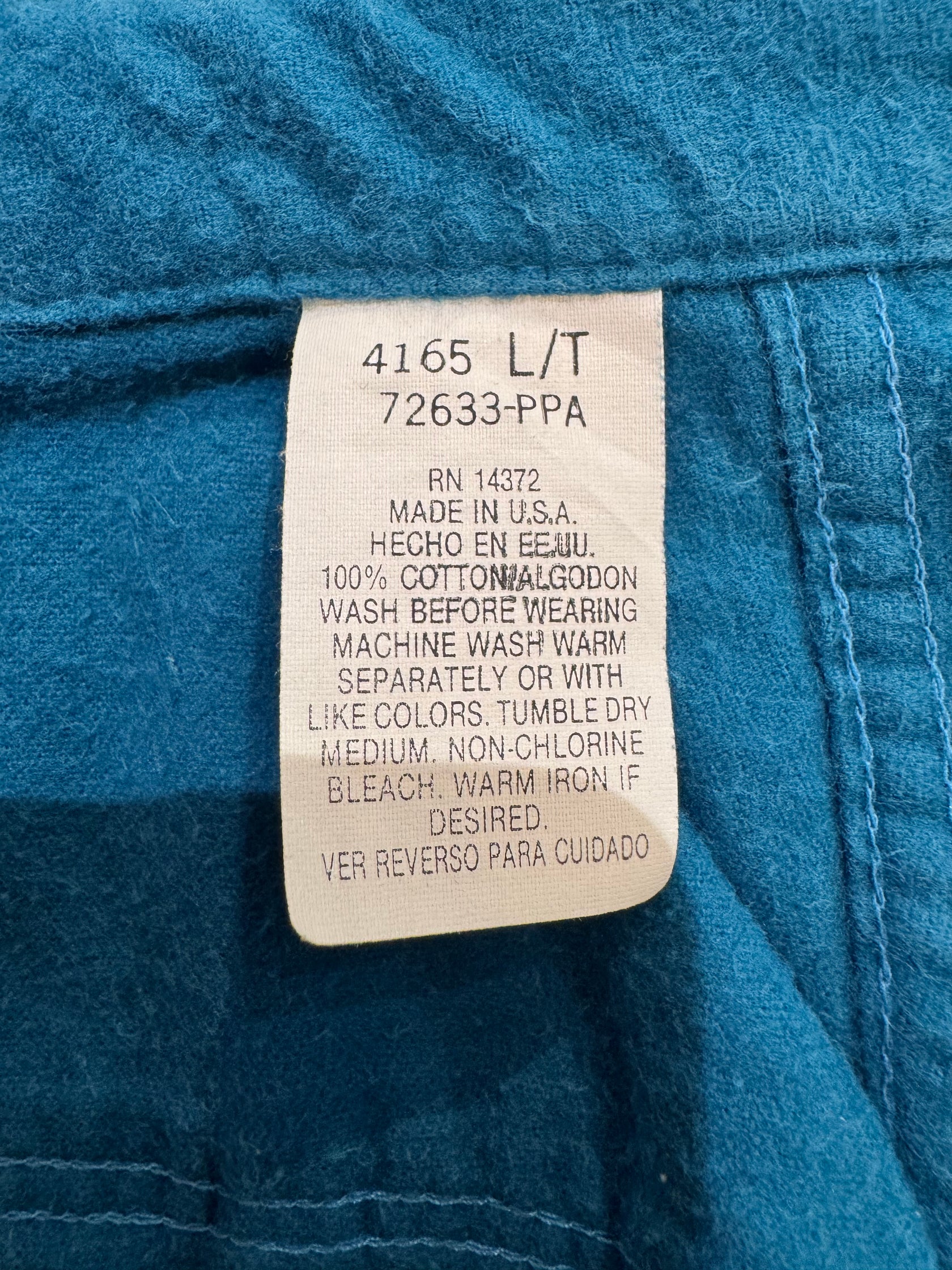 90’s「FIVE BROTHER」USA製 無地ネルシャツ