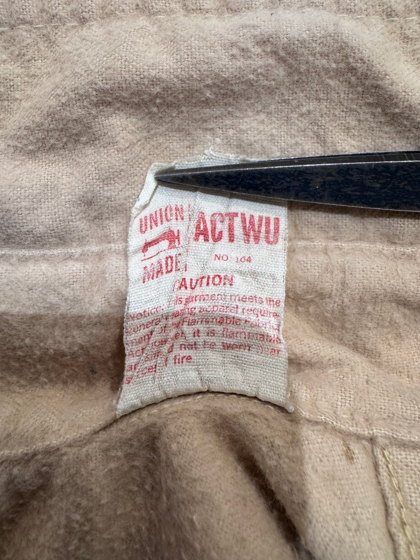 90’s「FIVE BROTHER」USA製 無地ネルシャツ