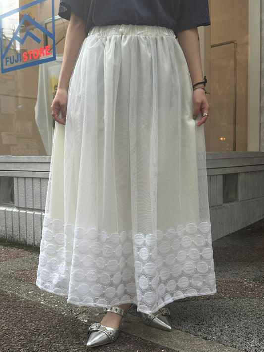 REMAKE LACE LONG SKIRT