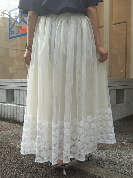 REMAKE LACE LONG SKIRT