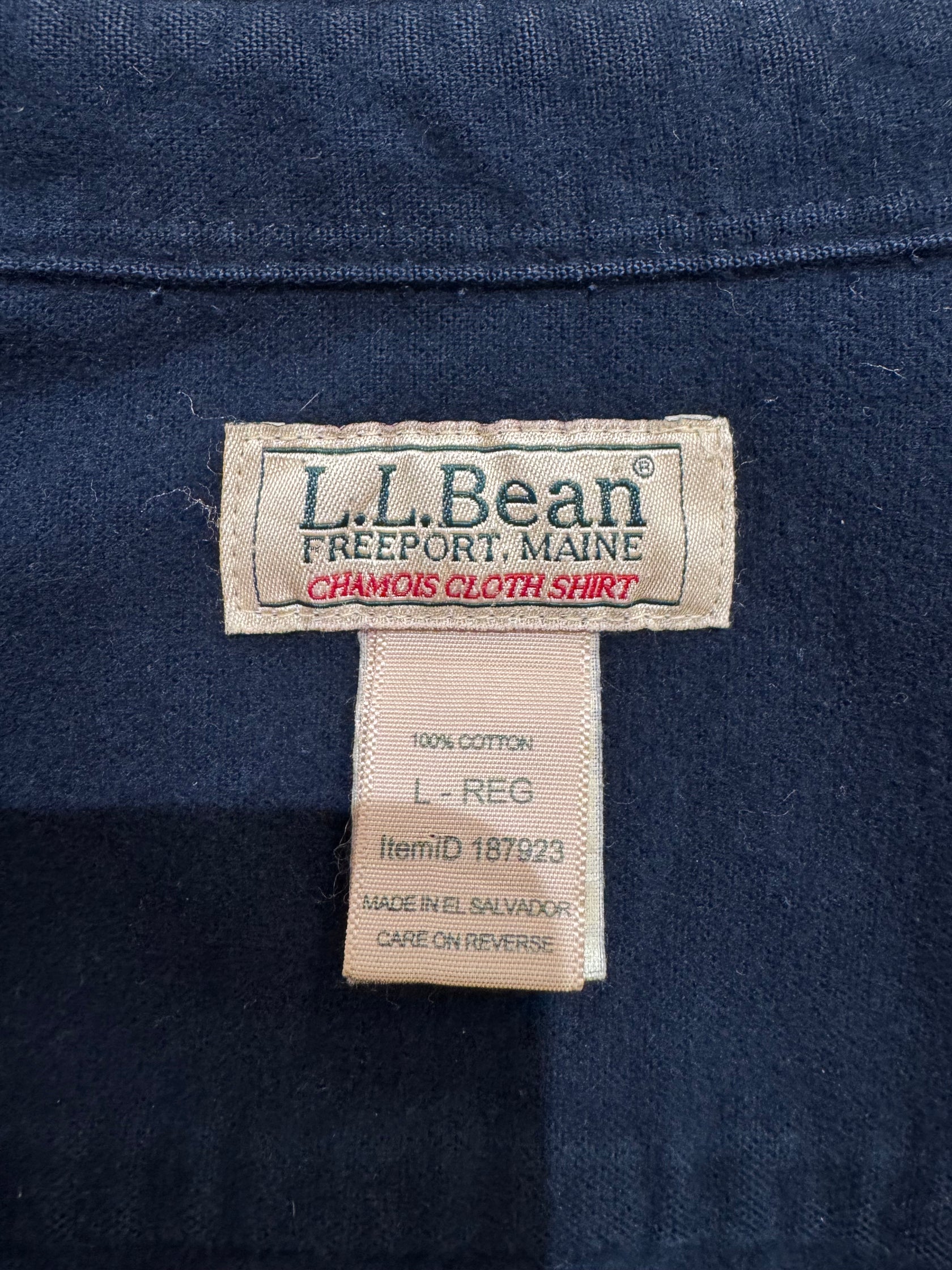 00's「L.L.Bean」無地ネルシャツ