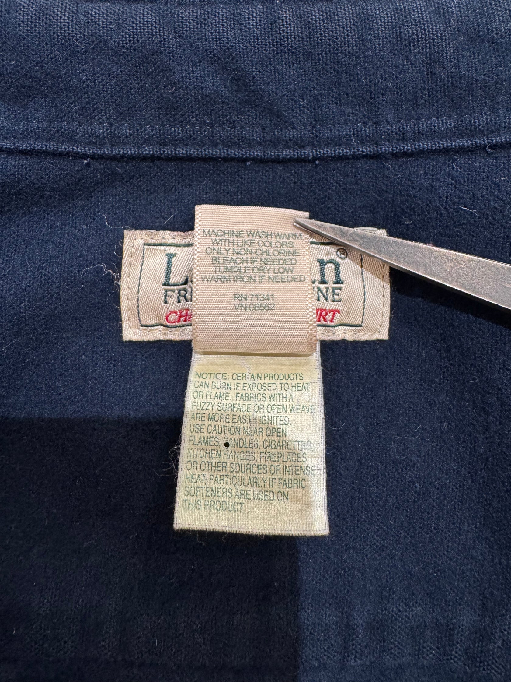 00's「L.L.Bean」無地ネルシャツ