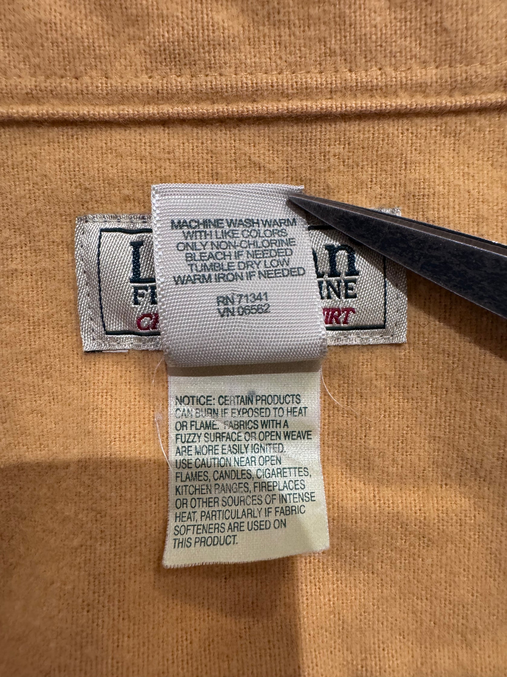 00's「L.L.Bean」無地ネルシャツ