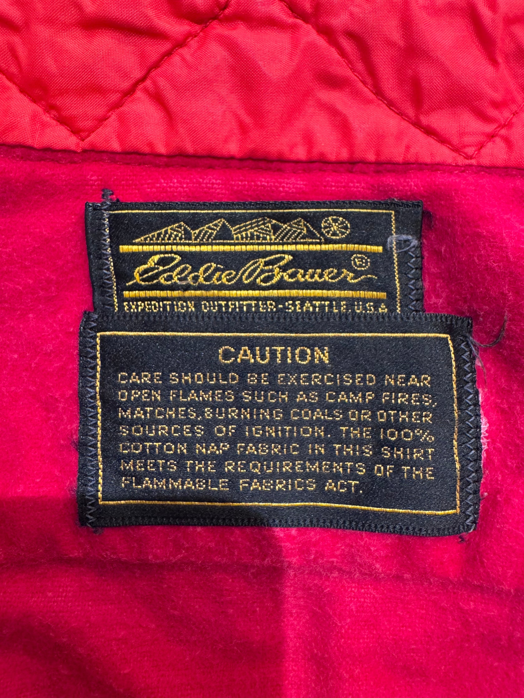 80's 「Eddie Bauer」無地ネルシャツ