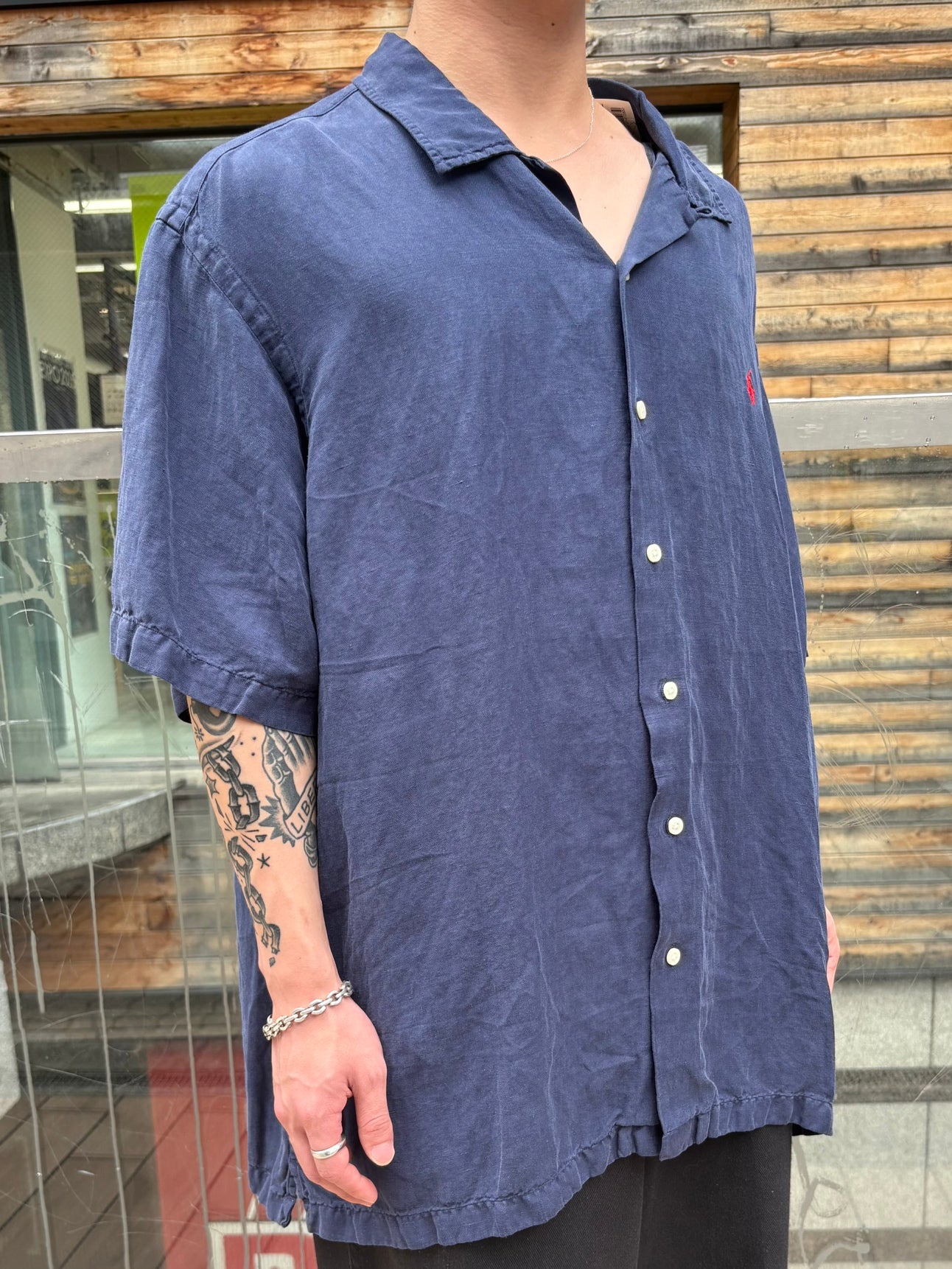 00's RALPH LAUREN オープンカラーシャツ