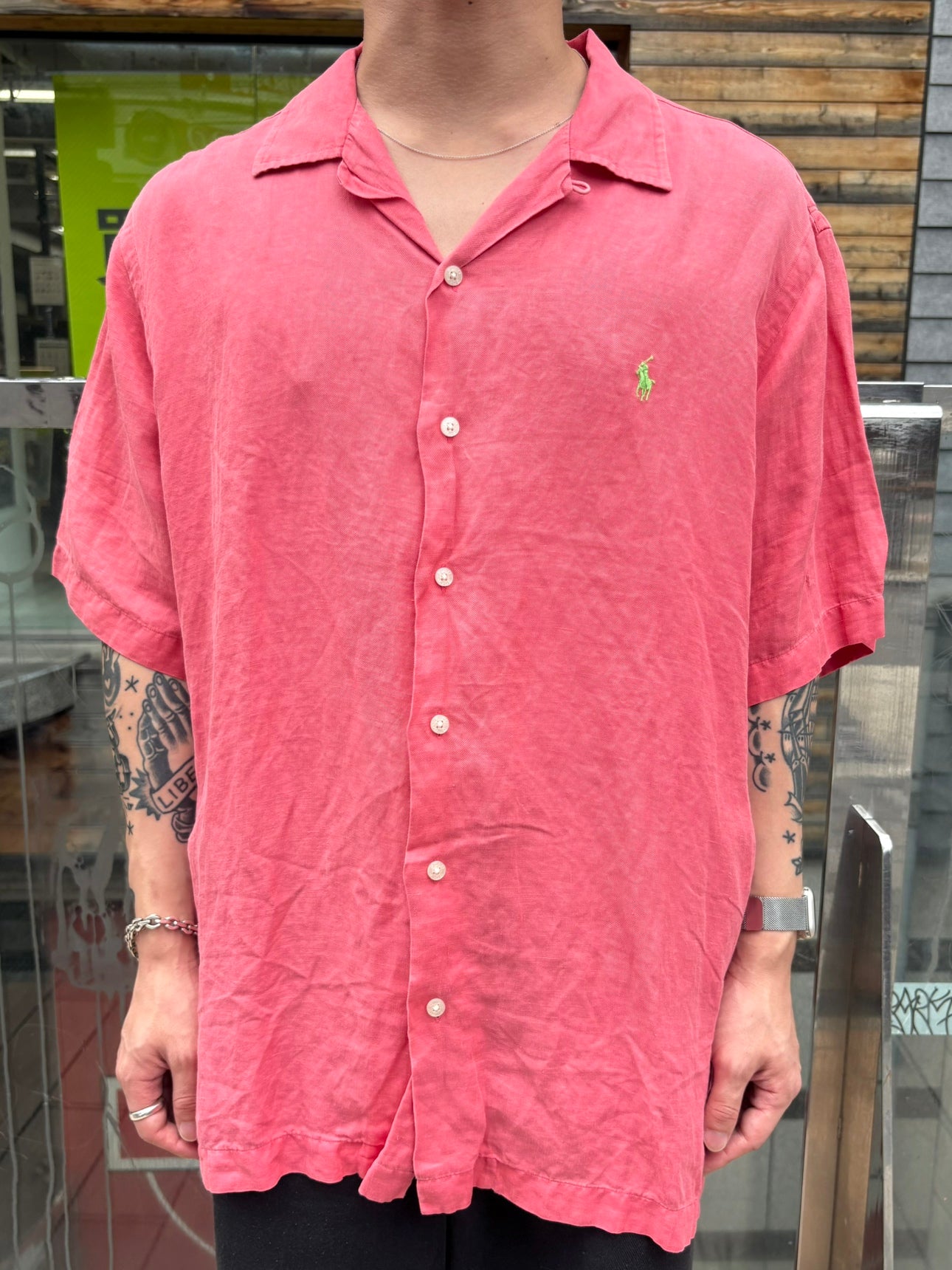 00's POLO GOLF RALPH LAUREN「CALDWELL」オープンカラーシャツ