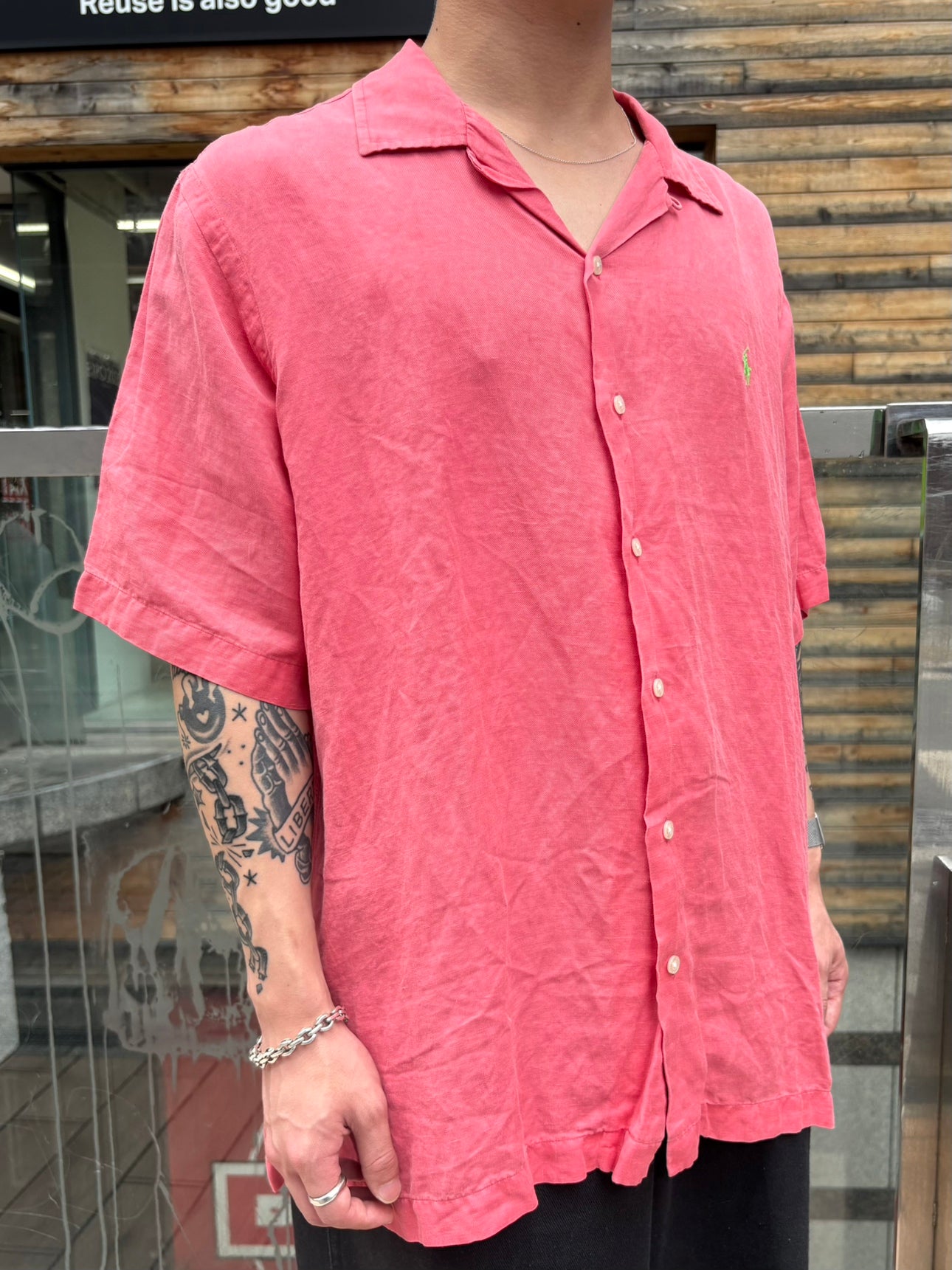 00's POLO GOLF RALPH LAUREN「CALDWELL」オープンカラーシャツ