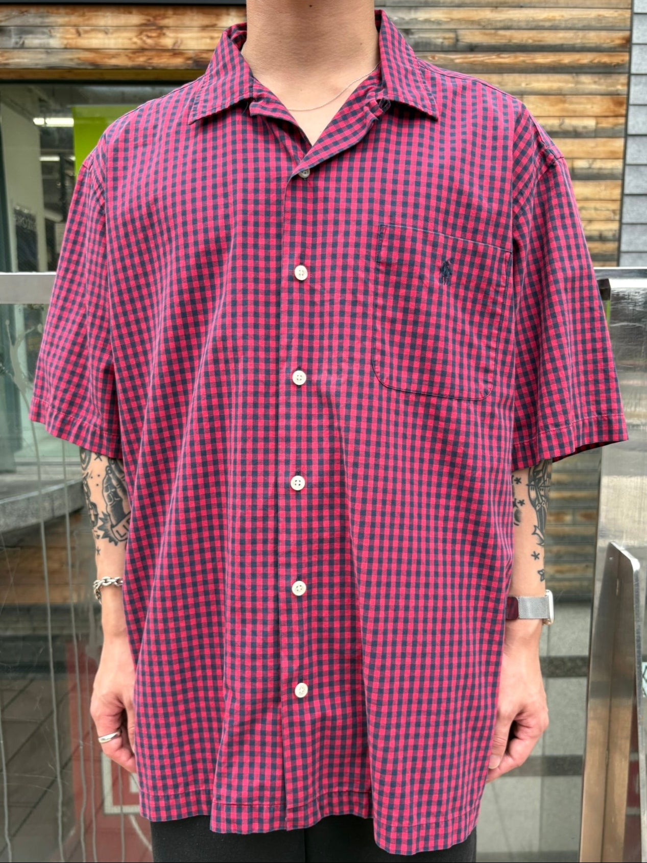 90's RALPH LAUREN「CALDWELL」オープンカラーシャツ