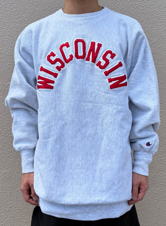 90‘s CHAMPION REVERSE WEAVE「WISCONSIN」USA製 スウェット