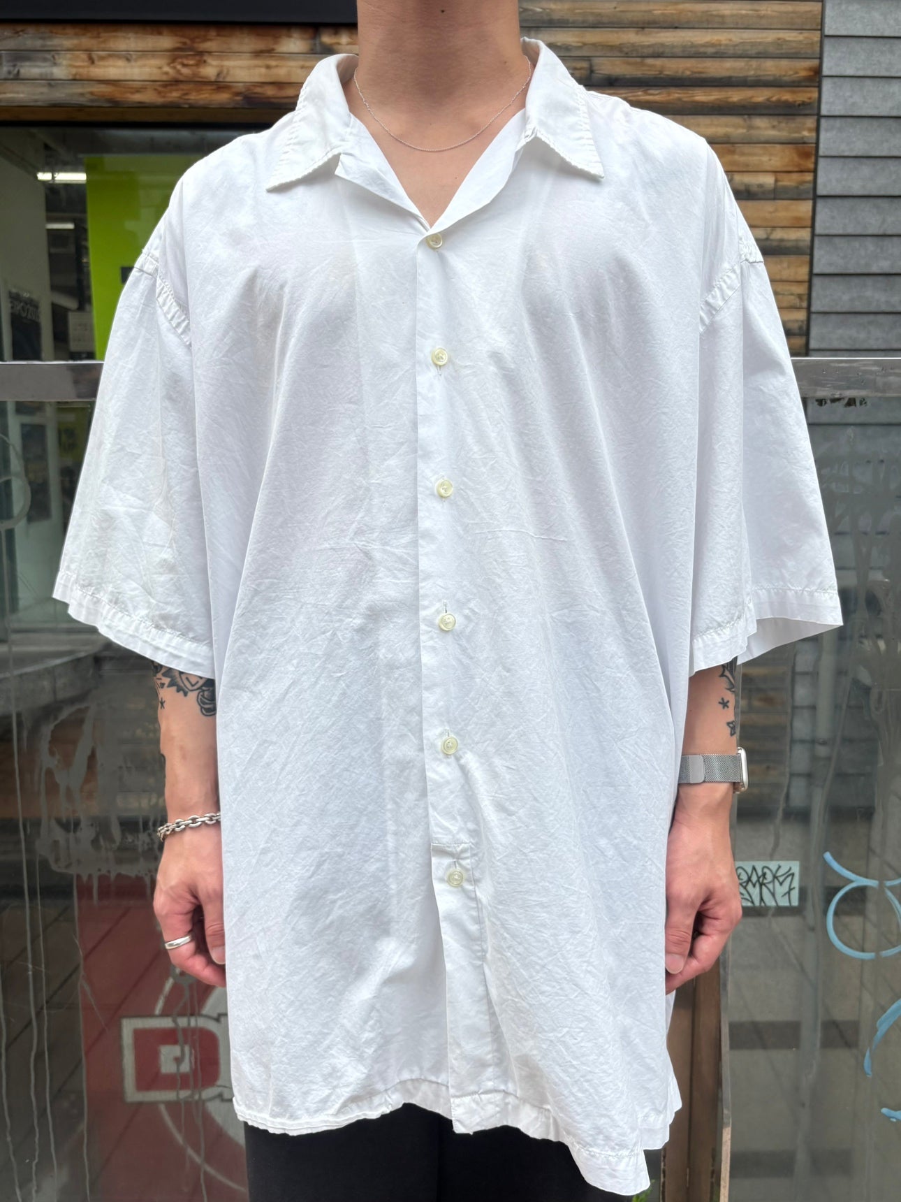 00's RALPH LAUREN「CLAYTON」オープンカラーシャツ