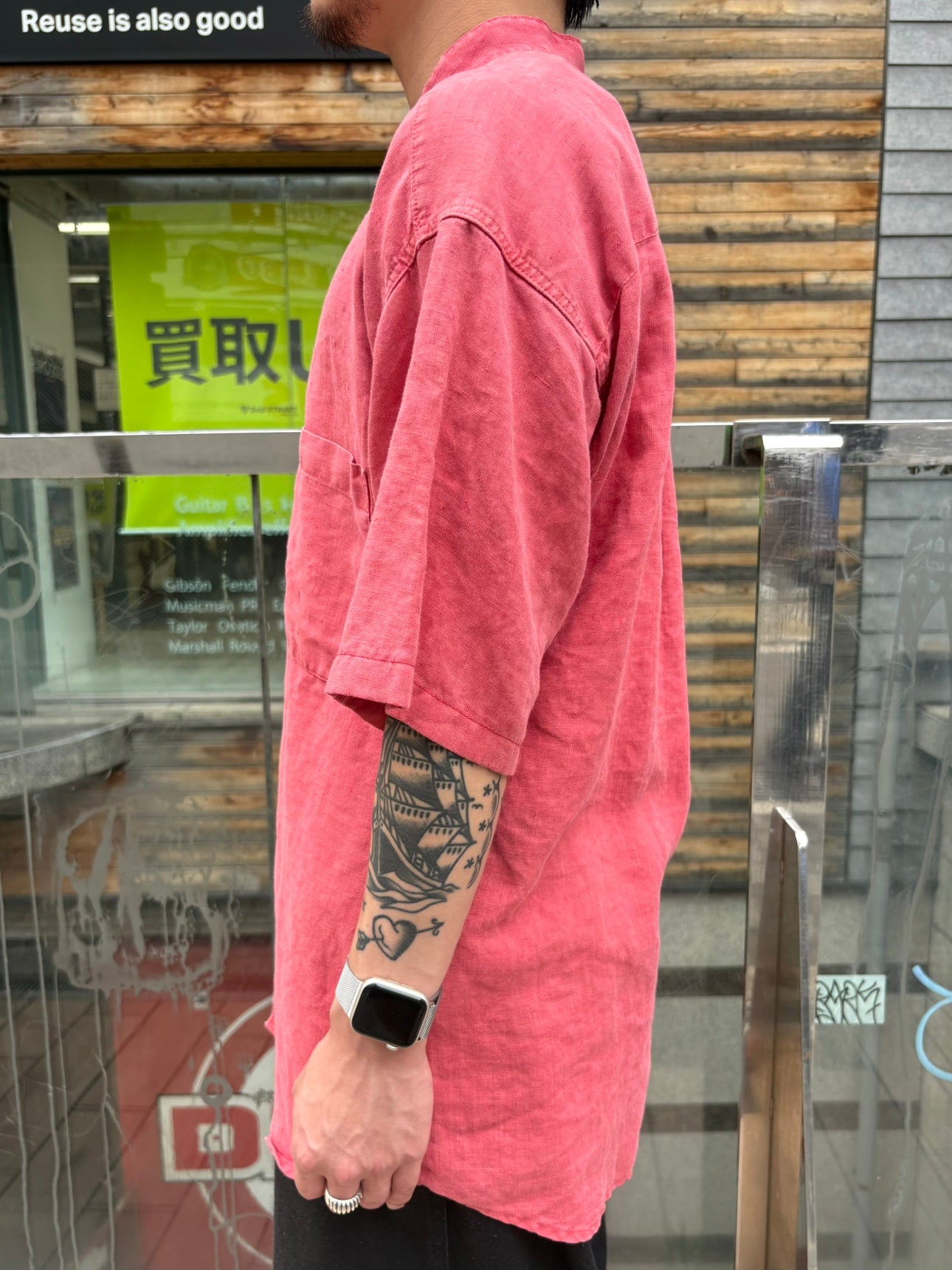 90's GAP バンドカラーシャツ