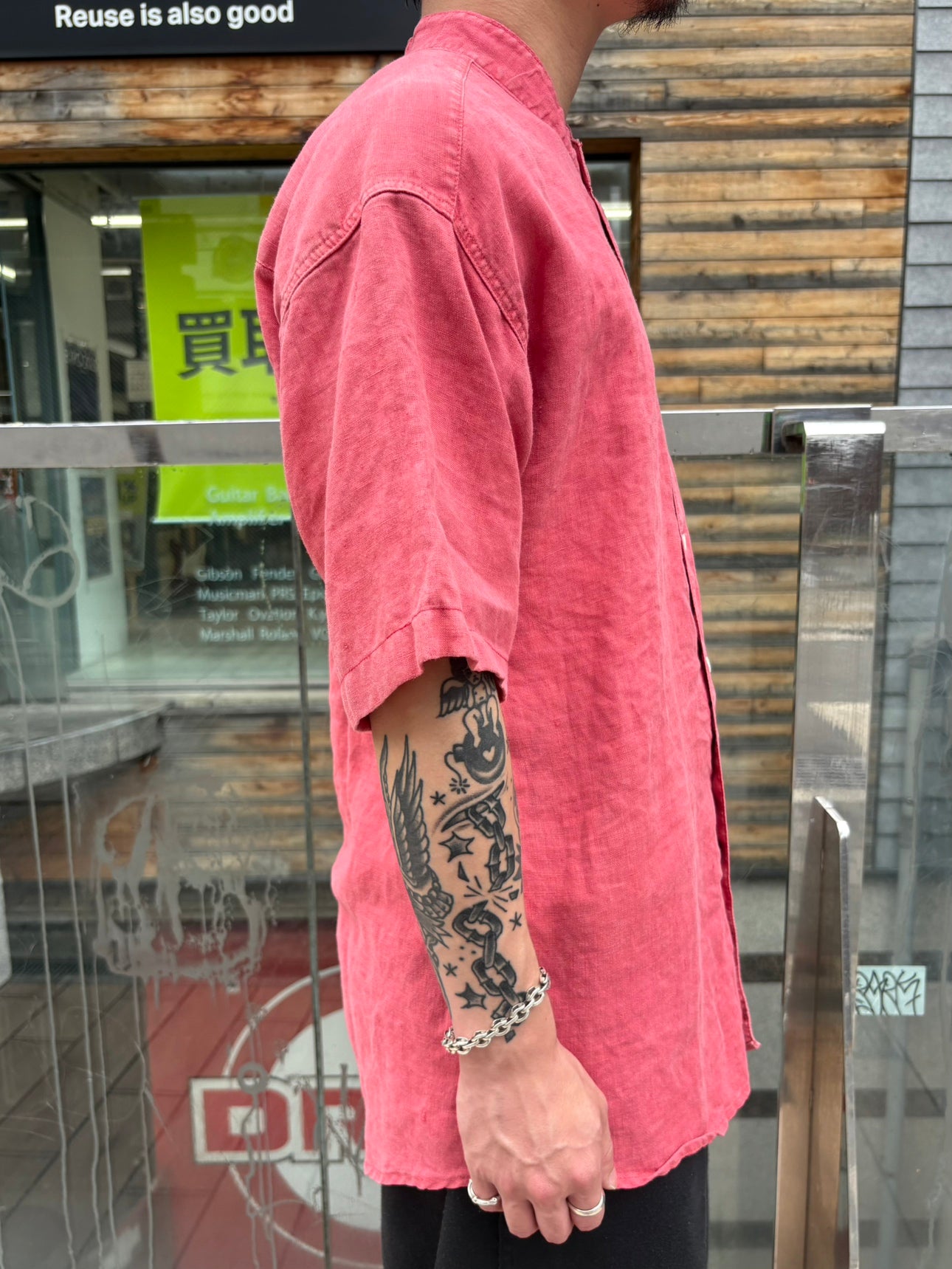 90's GAP バンドカラーシャツ