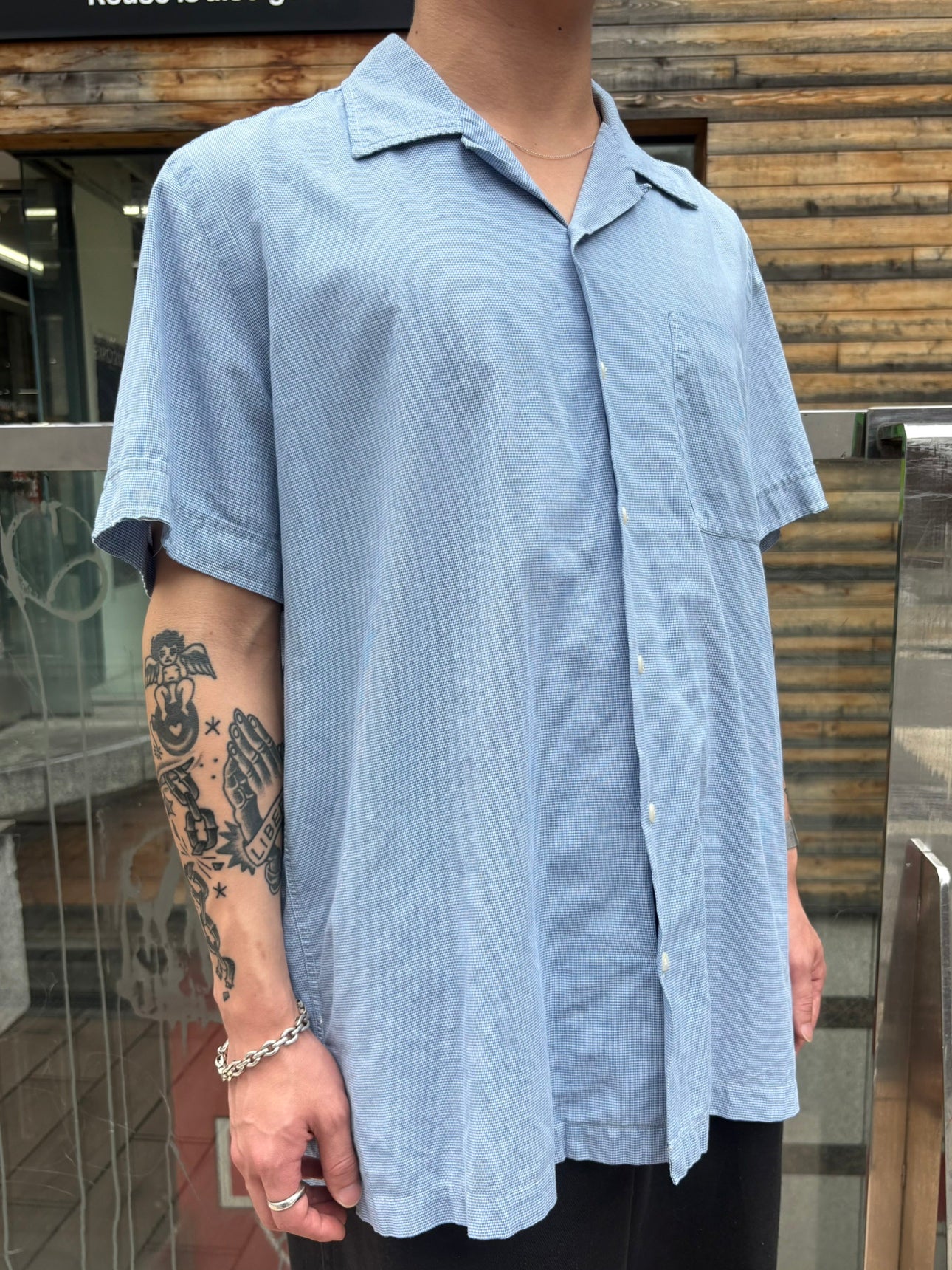 00's RALPH LAUREN「FOSTER」オープンカラーシャツ