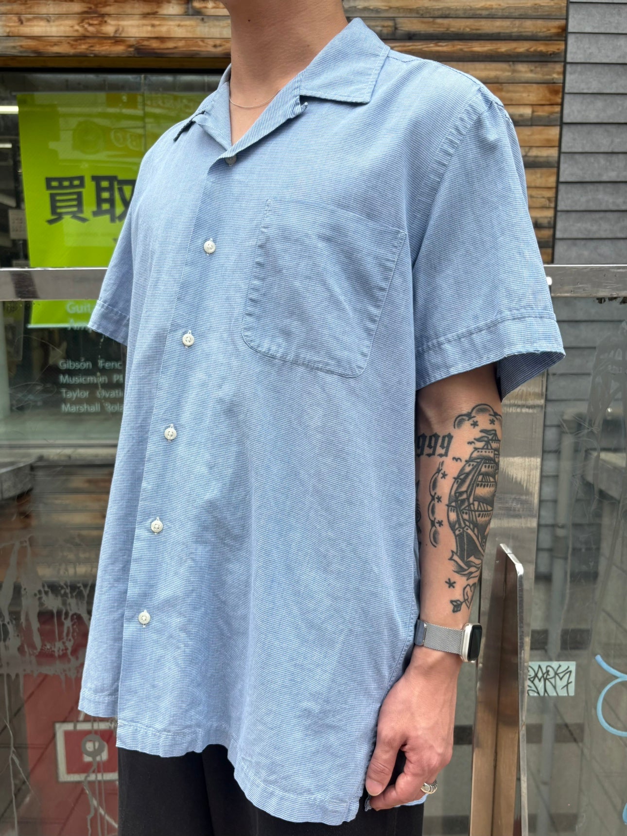00's RALPH LAUREN「FOSTER」オープンカラーシャツ
