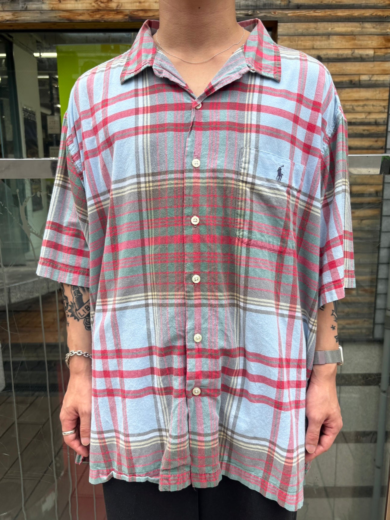 90's RALPH LAUREN「CALDWELL」オープンカラーシャツ