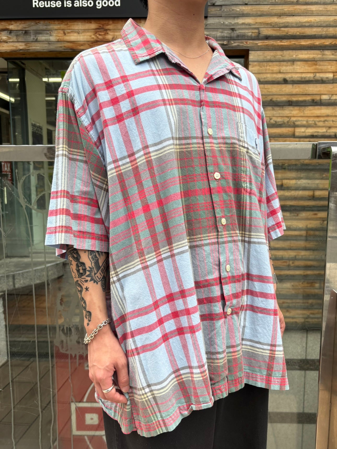 90's RALPH LAUREN「CALDWELL」オープンカラーシャツ