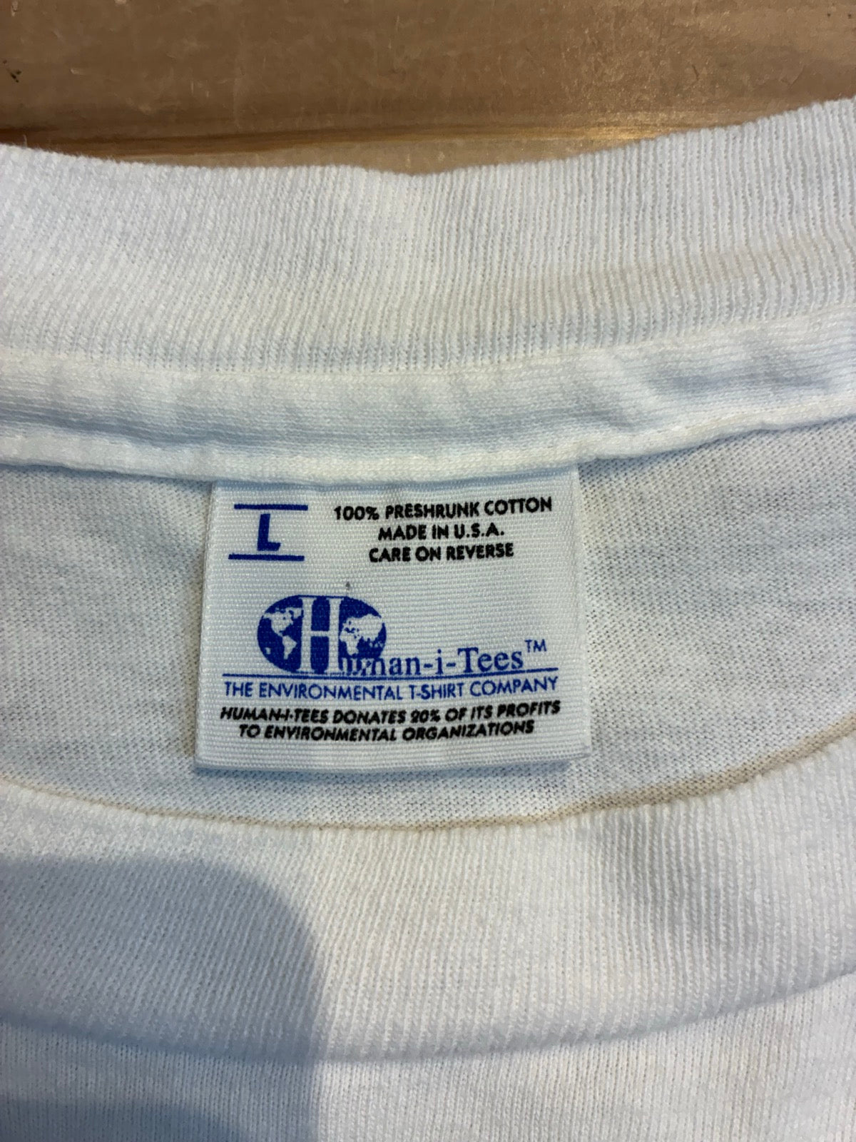 90's Human-i-Tees 「THEY WERE HERE FIRST」USA製 グラフィックTシャツ