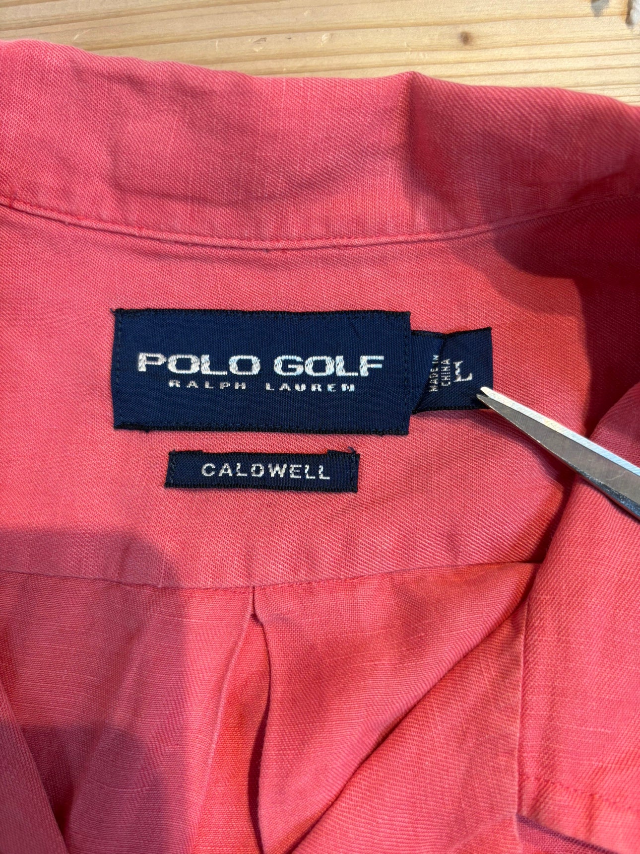 00's POLO GOLF RALPH LAUREN「CALDWELL」オープンカラーシャツ