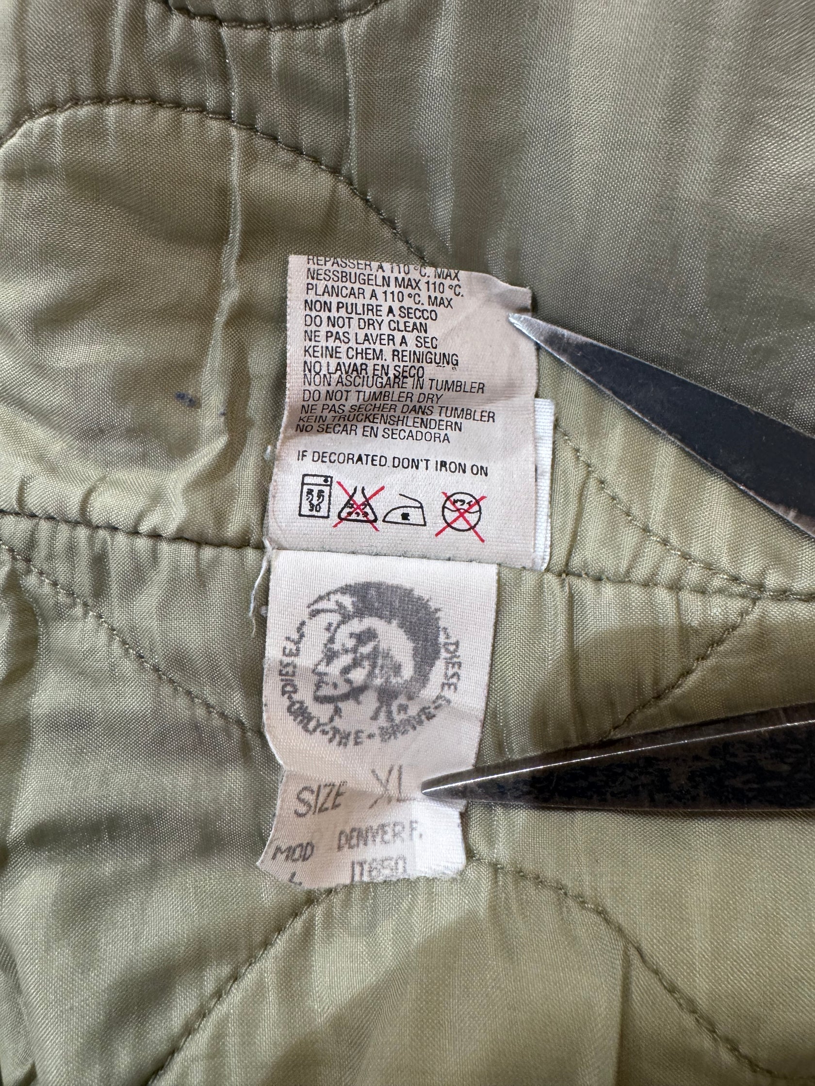 00's DIESEL 裏地付きデニムジャケット