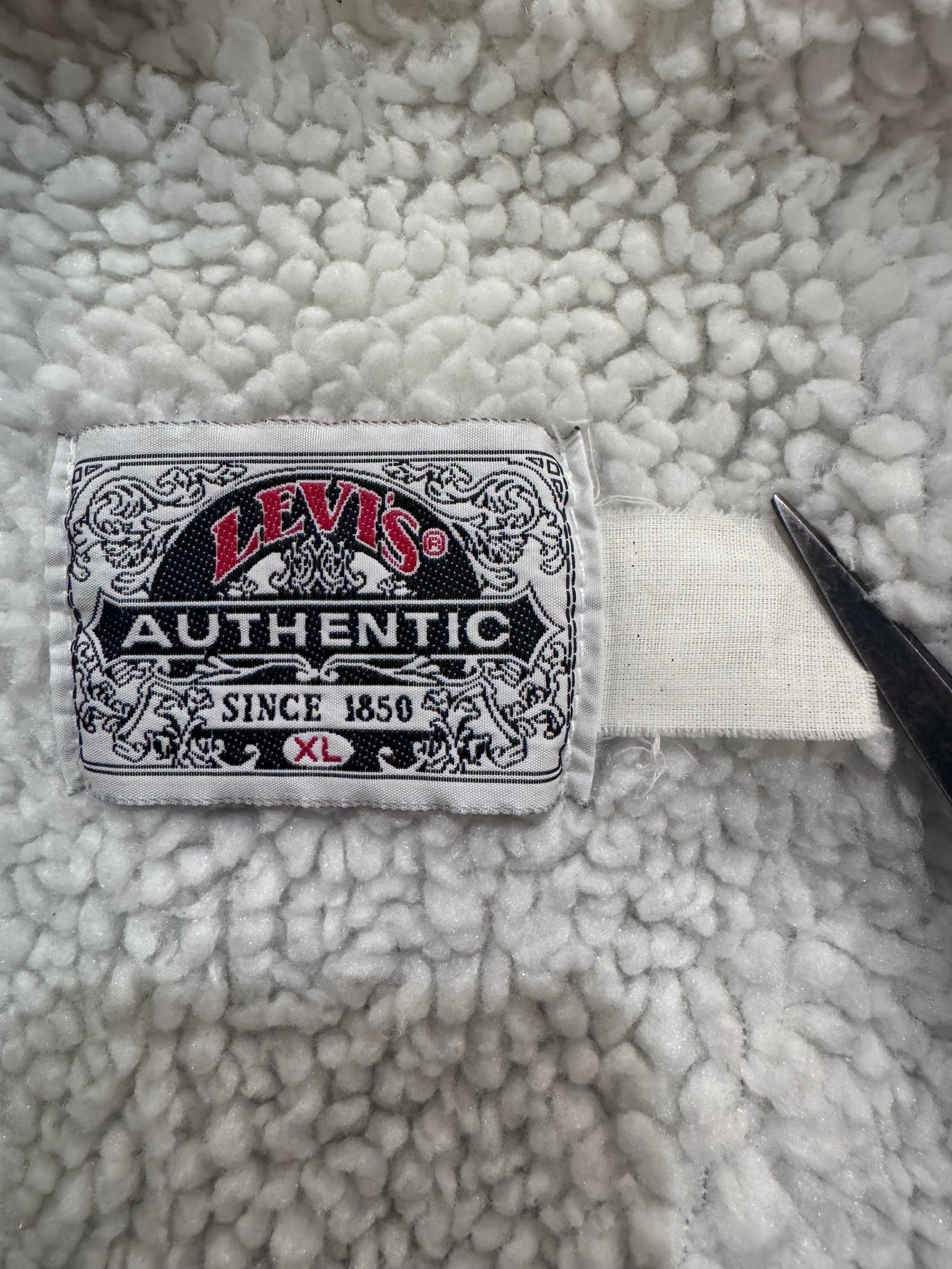 90's Levi's「AUTHENTIC」デニムボアジャケット