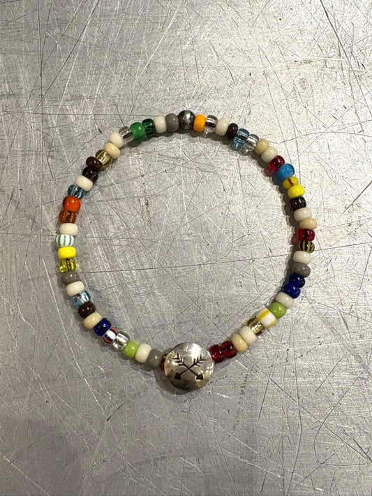 SILVER925 CONCHO & BEADS BRACELET- MULTI / ROSETTAPRAYER➀