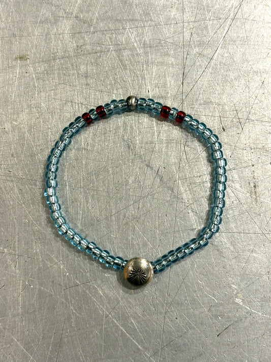 SILVER925 CONCHO & BEADS BRACELET- AQUA BLUE / ROSETTAPRAYER②