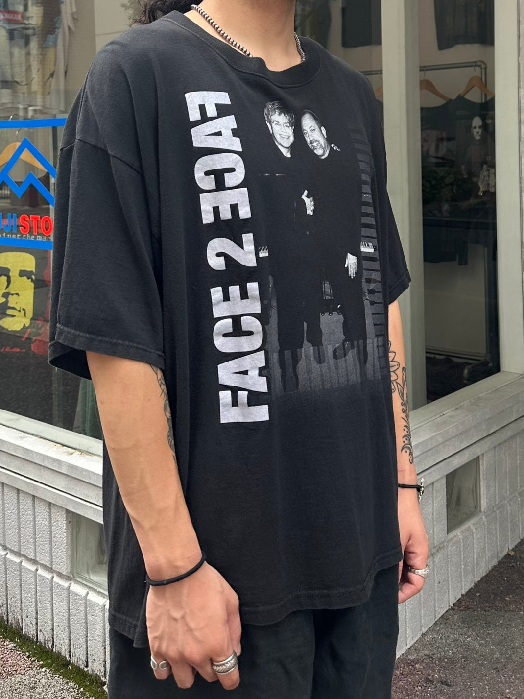 00's BILLY JOEL&ELTON JOHN「Face To Face tour 2002」バンドTシャツ