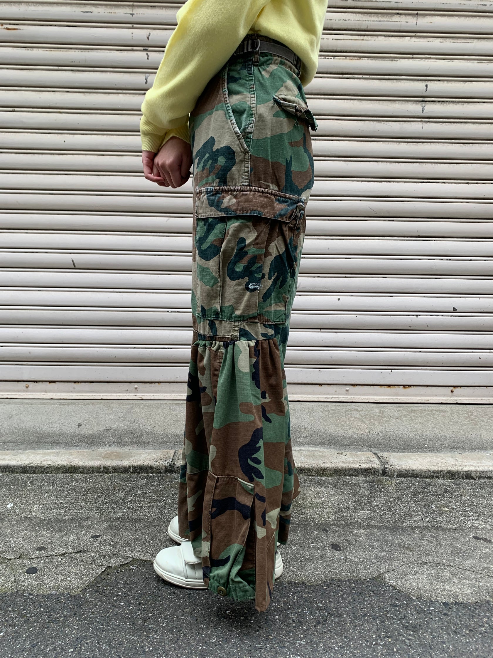 REMAKE MILITARY LONG SKIRT